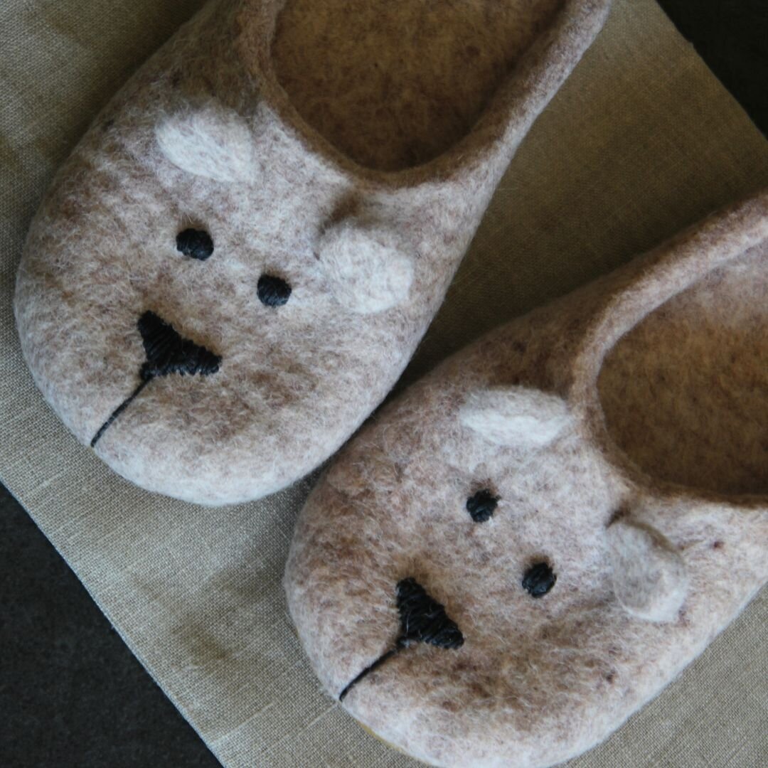 Barefoot veltos šlepetės vaikams Meškiukai 2