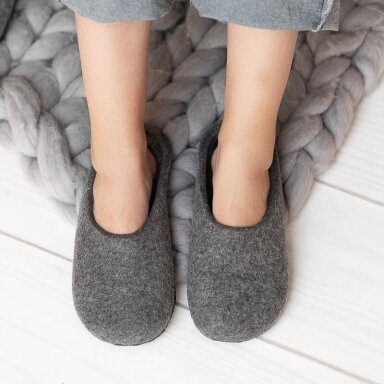 Įspiriamos veltos šlepetės moterims barefoot Comfy slide