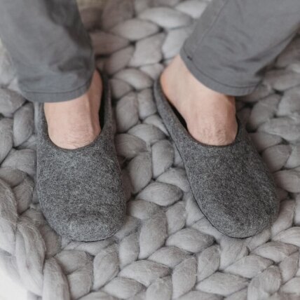 Įspiriamos veltos šlepetės vyrams barefoot Comfy slide