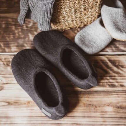 Užmaunamos veltos šlepetės vyrams barefoot Mini Tail