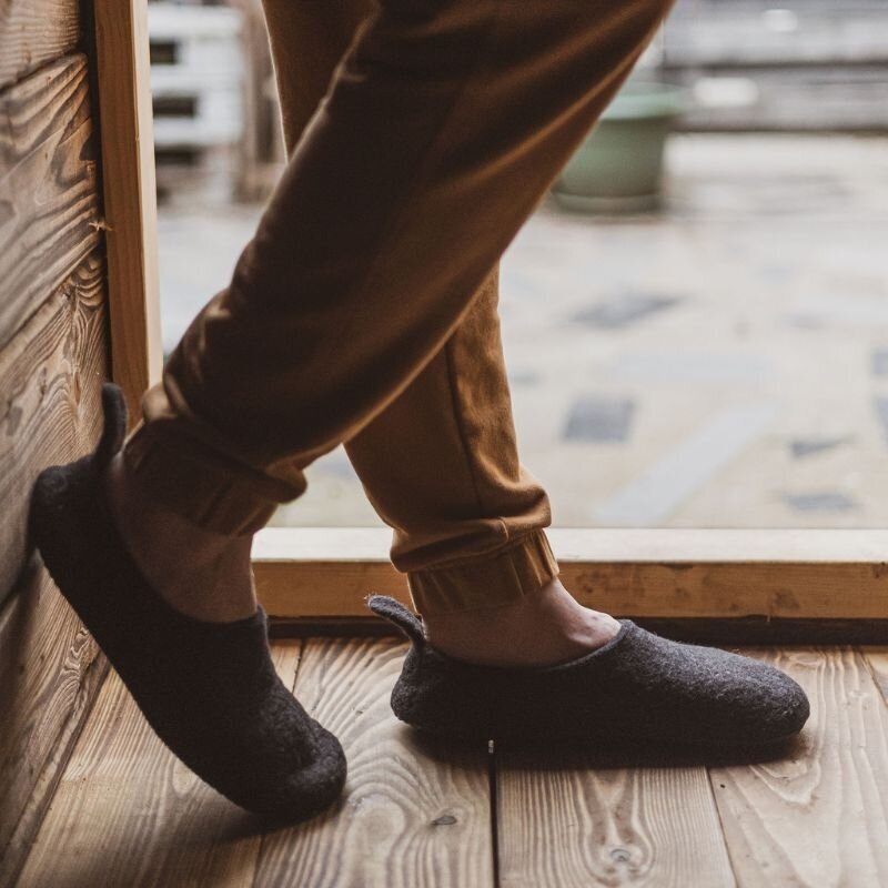Užmaunamos veltos šlepetės vyrams barefoot Mini Tail 4