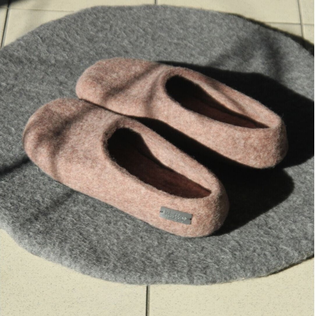 Užmaunamos veltos šlepetės moterims barefoot  1
