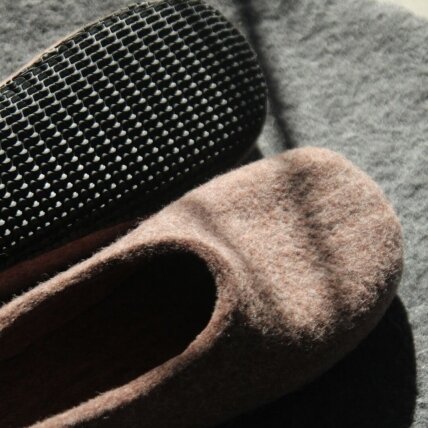 Užmaunamos veltos šlepetės moterims barefoot  2