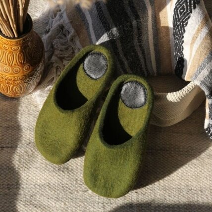 Įspiriamos veltos šlepetės moterims barefoot Comfy slide